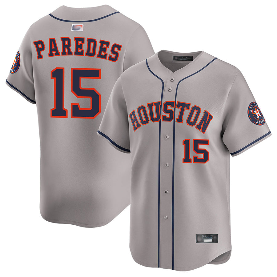 H.Astros #15 Isaac Paredes Player Gray Home Replica Baseball Jerseys
